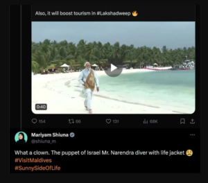 Maldives minister comment